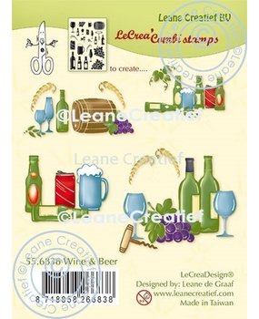 Leane Creatief LeCreaDesign® combi clear stamp Wine & Beer (OUTLET)