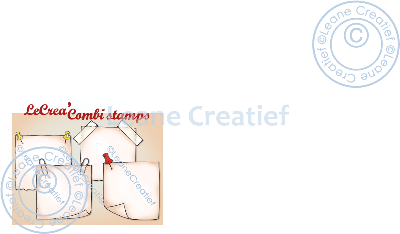 Leane Creatief LeCreaDesign® combi clear stamp Make a note (55.6869) (OUTLET)