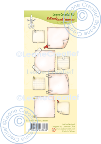 Leane Creatief LeCreaDesign® combi clear stamp Make a note (55.6869) (OUTLET)
