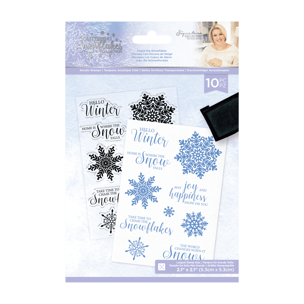 Crafter's Companion Glittering Snowflakes A6 Clear Stamp Chase The Snowflakes (S-GS-ST-CHTS) (OUTLET) Crafter's Companion Glittering Snowflakes A6 Clear Stamp Chase The Snowflakes (S-GS-ST-CHTS) (OUTLET)