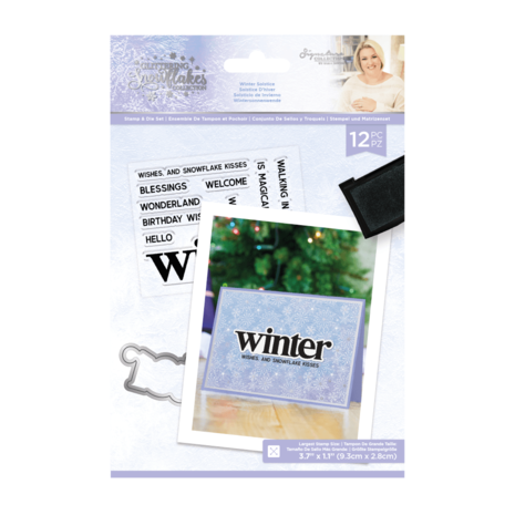 Crafter's Companion Glittering Snowflakes Stamp & Die Winter Solstice (S-GS-STD-WISO) (OUTLET)