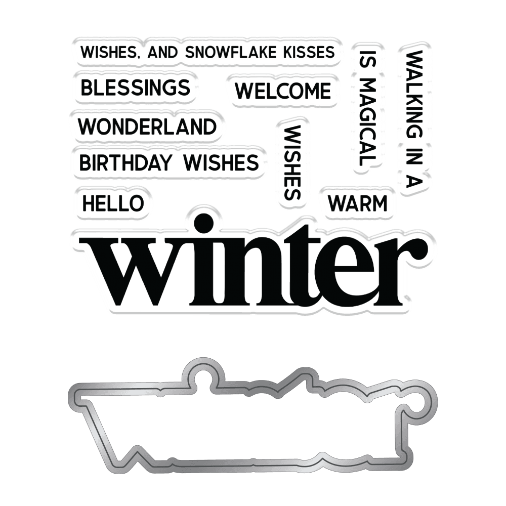 Crafter's Companion Glittering Snowflakes Stamp & Die Winter Solstice (S-GS-STD-WISO) (OUTLET)