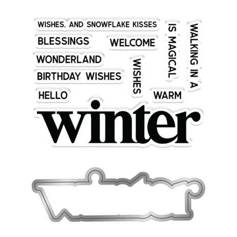 Crafter's Companion Glittering Snowflakes Stamp & Die Winter Solstice (S-GS-STD-WISO) (OUTLET)