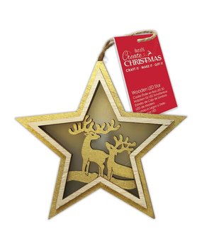 Papermania Create Christmas Wooden LED 2 Stars (PMA 105990) (DISCONTINUED)