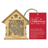 Papermania Create Christmas Mini Wooden LED Shadow Box House Noel (PMA 174965) (DISCONTINUED)