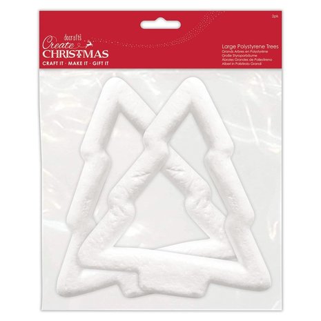 Papermania Create Christmas Make Your Own Polystyrene Trees (2pcs) (PMA 827927) (DISCONTINUED)