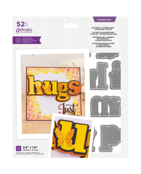 Gemini Butterfly Alphabet Expressions Dies Lowercase Letters (GEM-MD-EXP-LOWE) (DISCONTINUED)