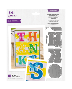 Gemini Butterfly Alphabet Expressions Dies Uppercase Letters (GEM-MD-EXP-UPPE) (DISCONTINUED)
