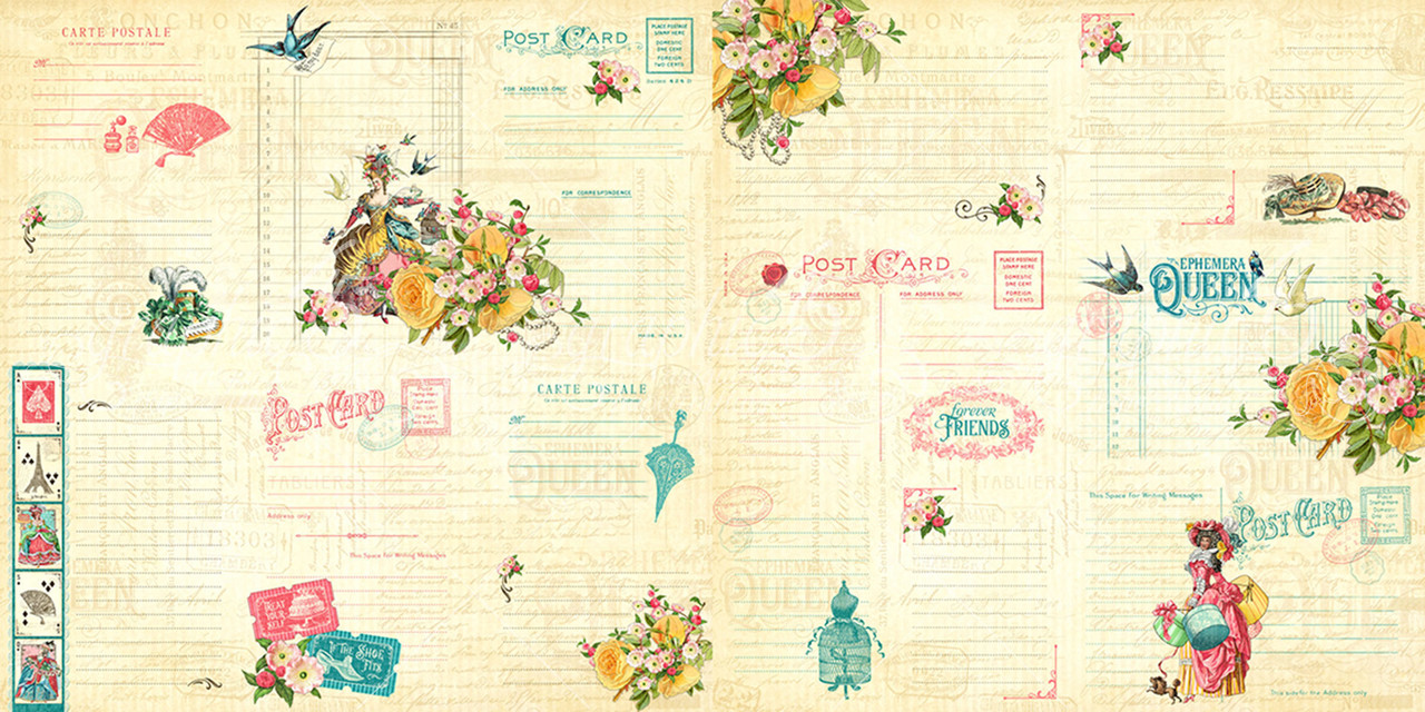 Graphic 45 Ephemera Queen Ephemera & Journaling Cards (45021208) (OUTLET)