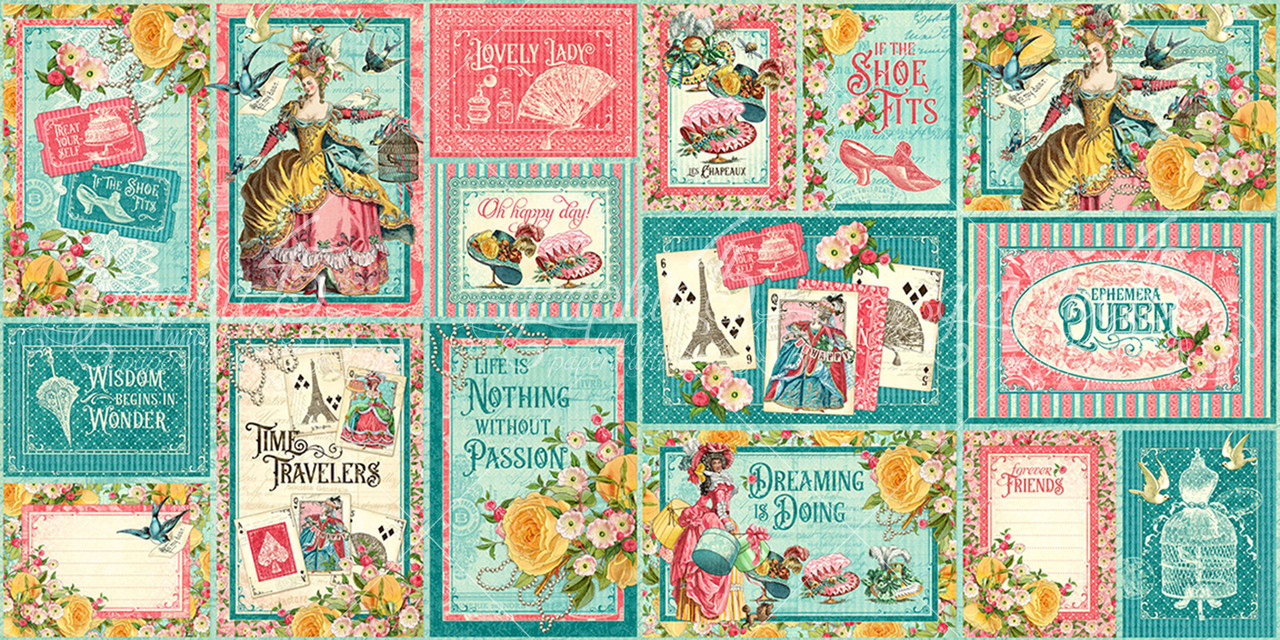 Graphic 45 Ephemera Queen Ephemera & Journaling Cards (45021208) (OUTLET)