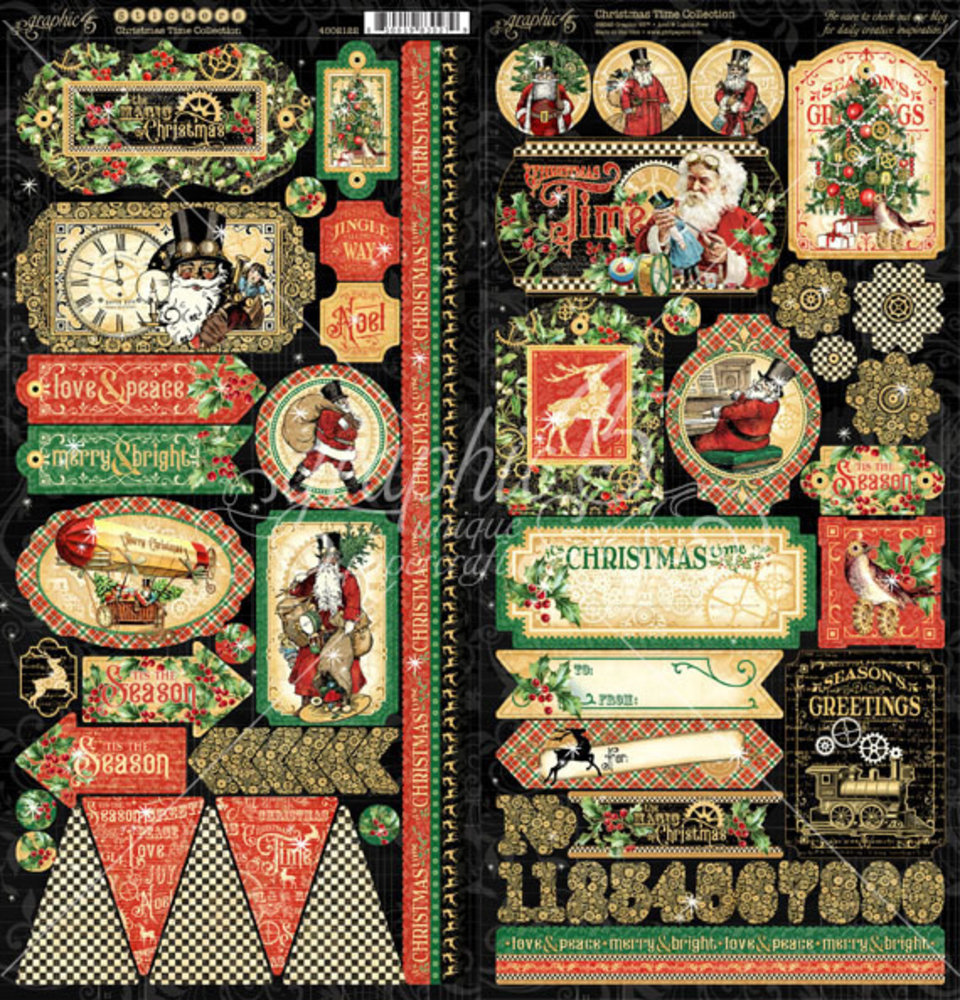 Graphic 45 Christmas Time Stickers (4502122) (OUTLET)