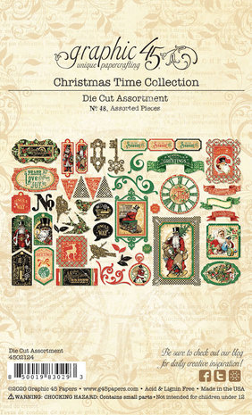 Graphic 45 Christmas Time Die-cut Assortment (4502124) (OUTLET)