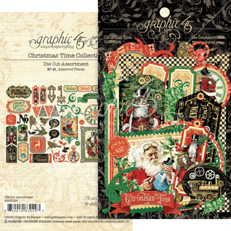 Graphic 45 Christmas Time Die-cut Assortment (4502124) (OUTLET)