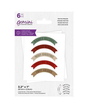 Gemini Festive Phrases Stamp & Die (GEM-STD-FEPH) (OUTLET)