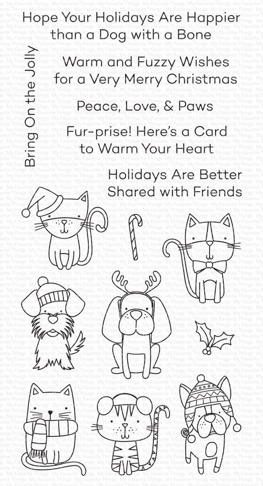 My Favorite Things Peace, Love, & Paws Clear STamps (CS-504) (OUTLET)