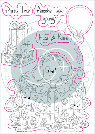Craft Consortium The Gift of Giving Clear Stamps Party Time (CCSTMP038) (DISCONTINUED)