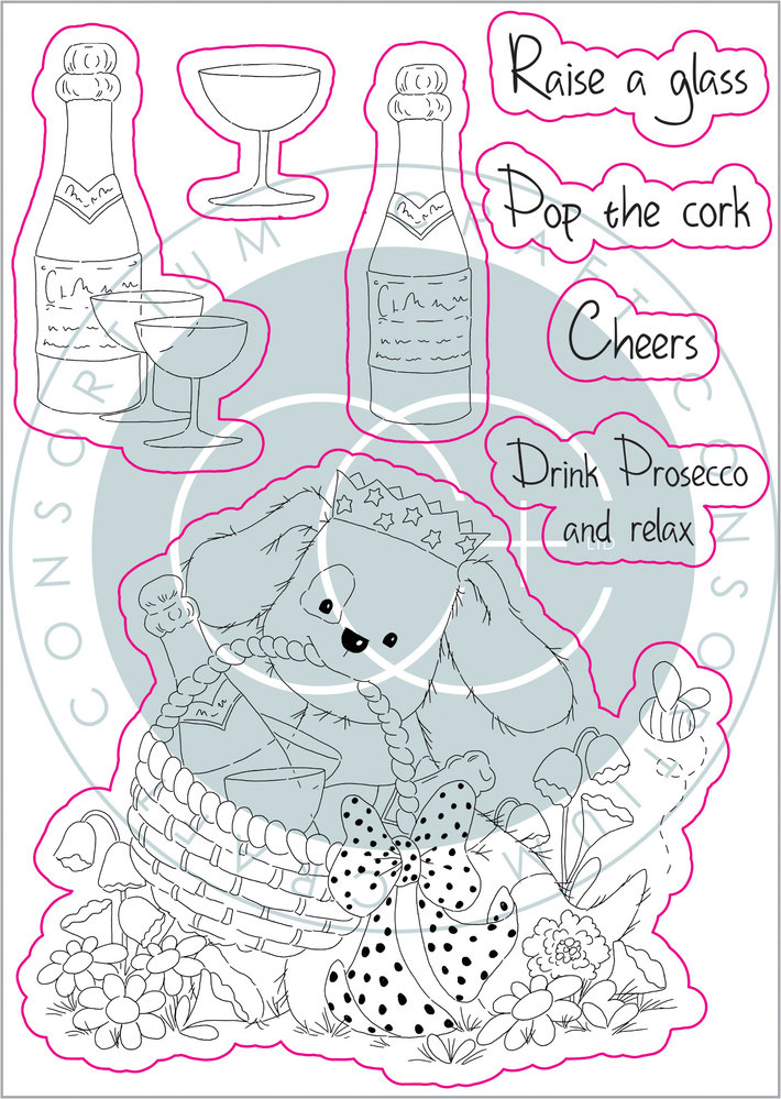 Craft Consortium The Gift of Giving Clear Stamps Pop the Cork (CCSTMP042) (DISCONTINUED) Craft Consortium The Gift of Giving Clear Stamps Pop the Cork (CCSTMP042) (DISCONTINUED)