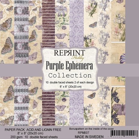 Reprint Purple Ephemera Collection 8x8 Inch Paper Pack (RPM007) (DISCONTINUED) Reprint Purple Ephemera Collection 8x8 Inch Paper Pack (RPM007) (DISCONTINUED)