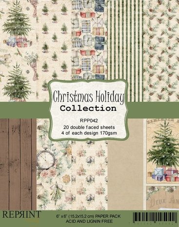Reprint Christmas Holiday Collection 6x6 Inch Paper Pack (RPP042) (DISCONTINUED)