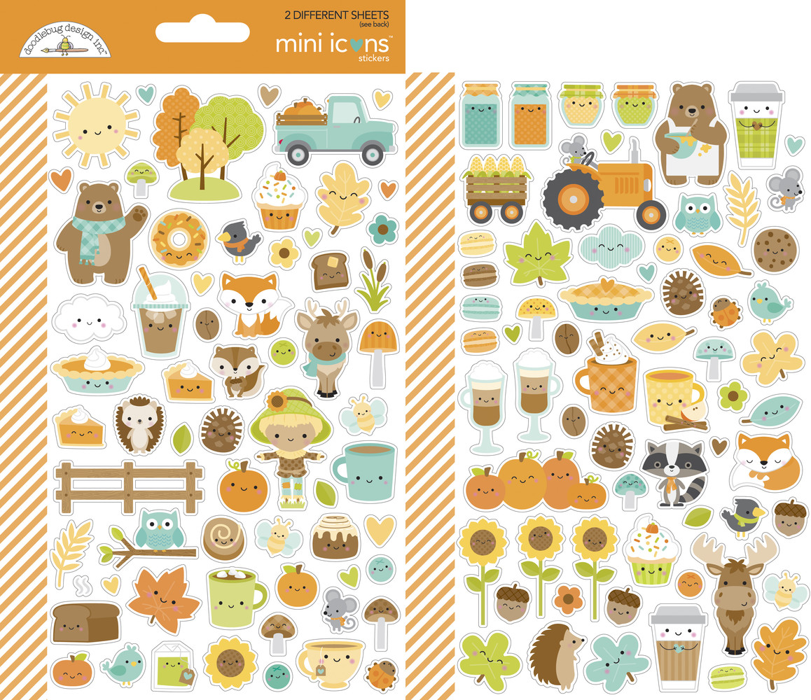 Doodlebug Design Pumpkin Spice Mini Icons Stickers (6969) (DISCONTINUED)