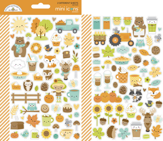 Doodlebug Design Pumpkin Spice Mini Icons Stickers (6969) (DISCONTINUED)