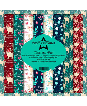Paper Favourites Christmas Deer 12x12 Inch Paper Pack (PF348) (DISCONTINUED)