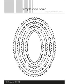 Simple and Basic Stamp Oval Dies (SBD102) (OUTLET)