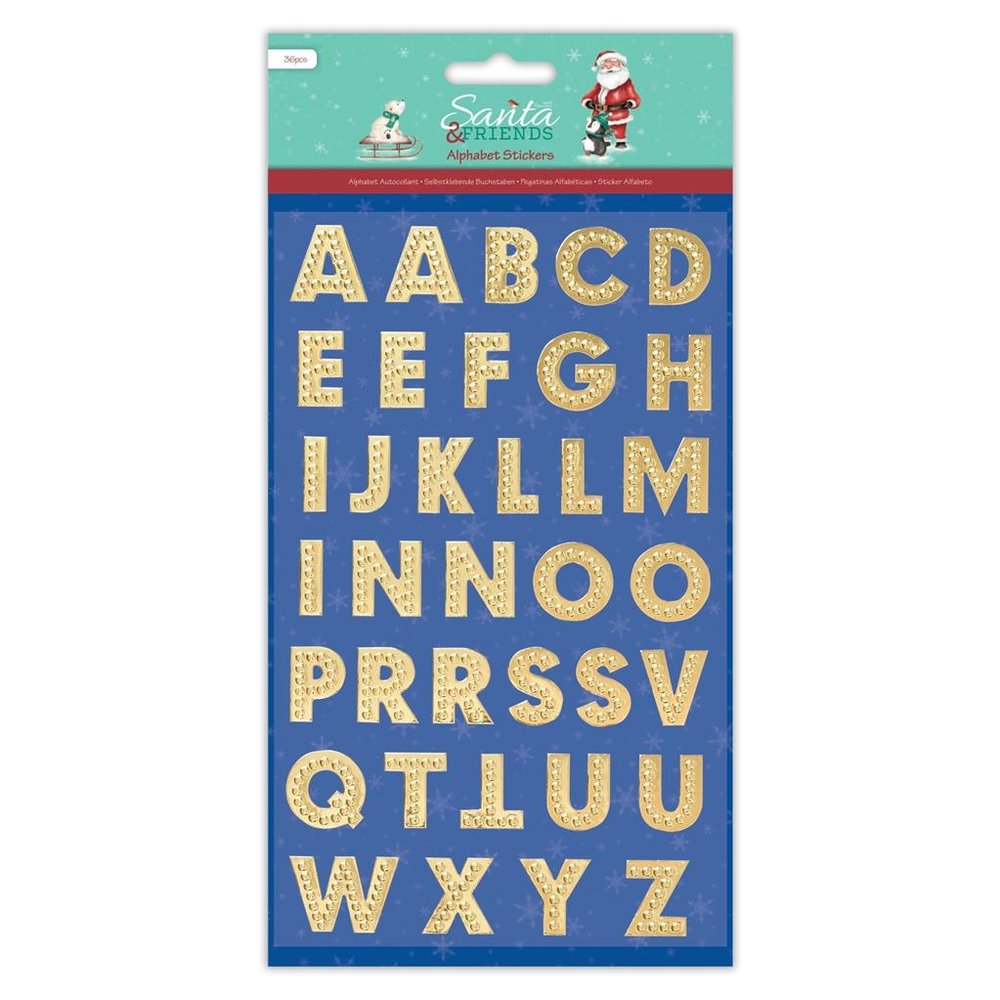 Papermania Santa and Friends Alphabet Stickers (36pcs) (PMA 828926) (DISCONTINUED) Papermania Santa and Friends Alphabet Stickers (36pcs) (PMA 828926) (DISCONTINUED)