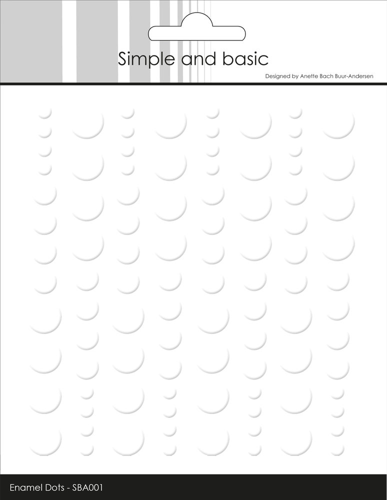 Simple and Basic Adhesive Enamel Dots Soft White (96pcs) (SBA001)