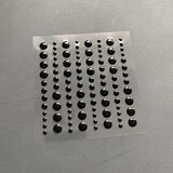 Simple and Basic Adhesive Enamel Dots Jet Black (96pcs) (SBA002)