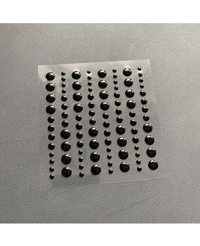 Simple and Basic Adhesive Enamel Dots Jet Black (96pcs) (SBA002)