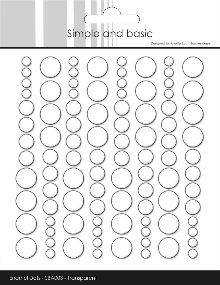 Simple and Basic Adhesive Enamel Dots Clear Water (96pcs) (SBA003)