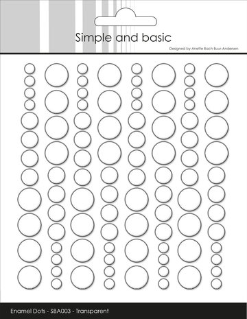 Simple and Basic Adhesive Enamel Dots Clear Water (96pcs) (SBA003)