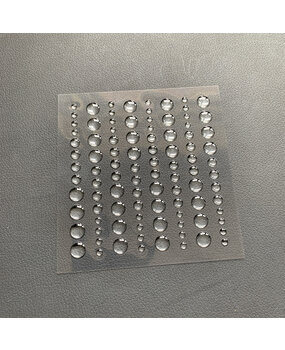 Simple and Basic Adhesive Enamel Dots Clear Water (96pcs) (SBA003)