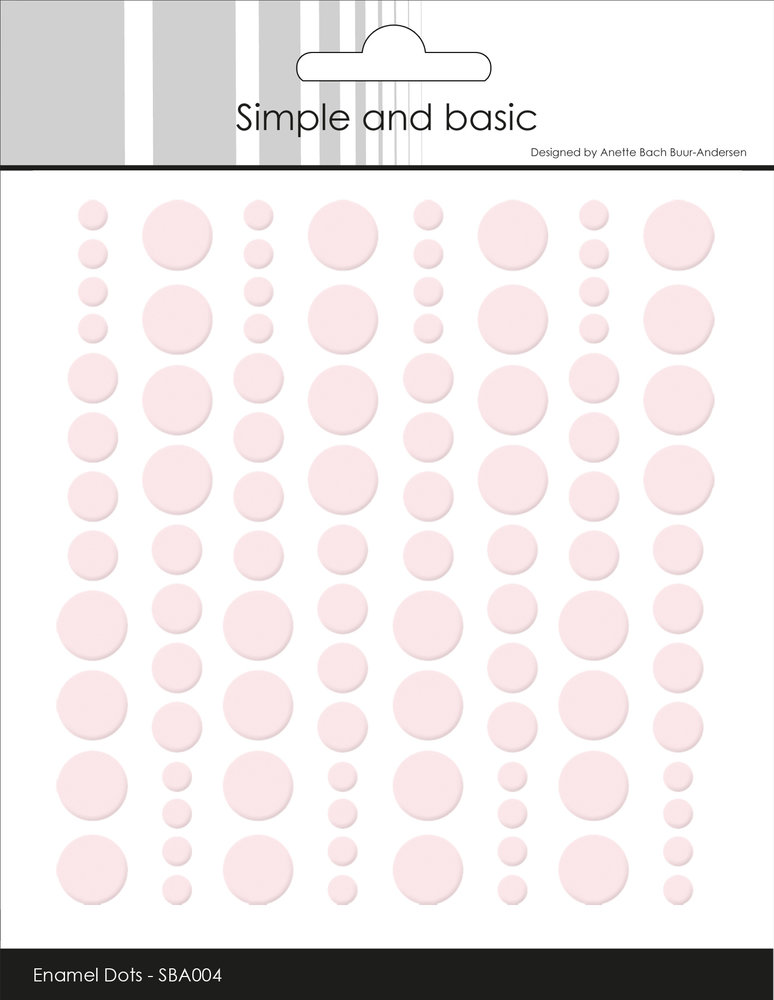 Simple and Basic Adhesive Enamel Dots Baby Rose (96pcs) (SBA004) (DISCONTINUED)