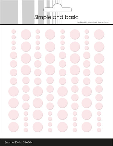 Simple and Basic Adhesive Enamel Dots Baby Rose (96pcs) (SBA004) (DISCONTINUED)