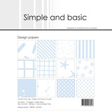 Simple and Basic Pigeon Blue 6x6 Inch Paper Pack (SBP022) (DISCONTINUED)