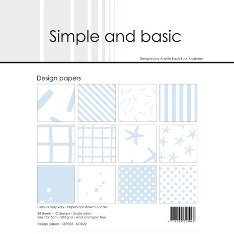 Simple and Basic Pigeon Blue 6x6 Inch Paper Pack (SBP022) (DISCONTINUED) Simple and Basic Pigeon Blue 6x6 Inch Paper Pack (SBP022) (DISCONTINUED)