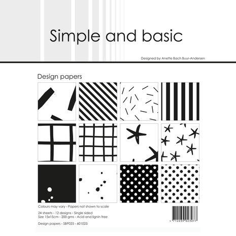Simple and Basic Jet Black 6x6 Inch Paper Pack (SBP025) (DISCONTINUED) Simple and Basic Jet Black 6x6 Inch Paper Pack (SBP025) (DISCONTINUED)