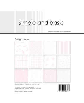 Simple and Basic Baby Rose 12x12 Inch Paper Pack (SBP030) (DISCONTINUED)