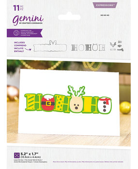 Gemini Ho Ho Ho Layerable Sentiments Christmas Expressions Dies (GEM-MD-LSCHHH) (DISCONTINUED)