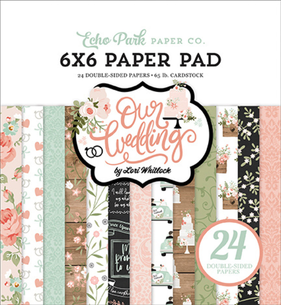 Echo Park Our Wedding 6x6 Inch Paper Pad (OW224023) (DISCONTINUED) Echo Park Our Wedding 6x6 Inch Paper Pad (OW224023) (DISCONTINUED)