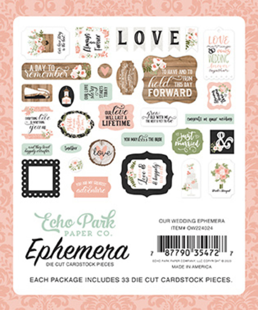 Echo Park Our Wedding Ephemera (OW224024) (DISCONTINUED) Echo Park Our Wedding Ephemera (OW224024) (DISCONTINUED)