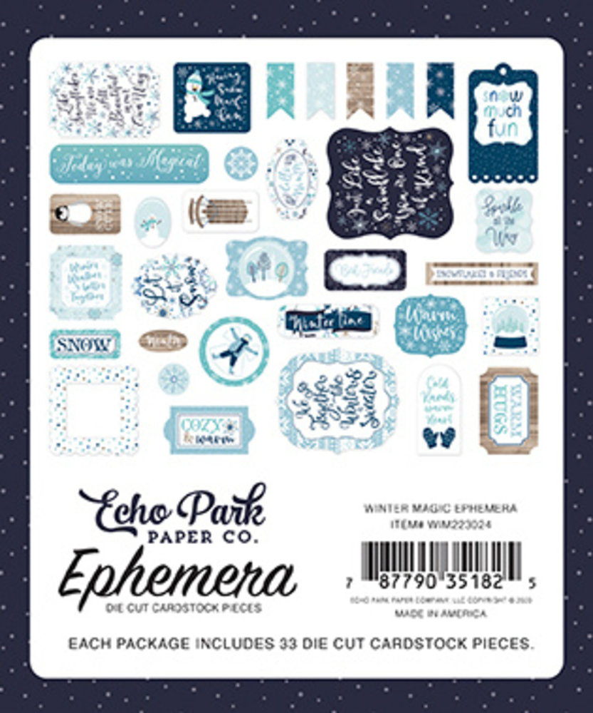 Echo Park Winter Magic Ephemera (WIM223024) (DISCONTINUED)