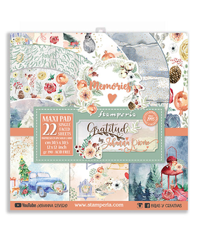 Stamperia Gratitude 12x12 Inch Paper Pack (SBBXLB09) (DISCONTINUED)