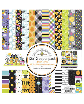Doodlebug Design Ghost Town 12x12 Inch Paper Pack (7037) (DISCONTINUED)