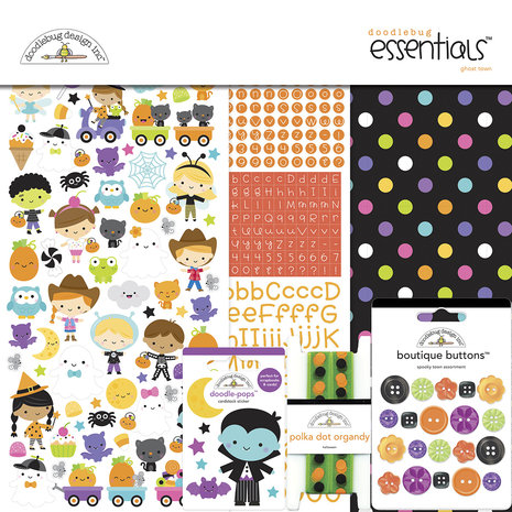 Doodlebug Design Ghost Town 12x12 Inch Essentials Kit (7046) (DISCONTINUED)