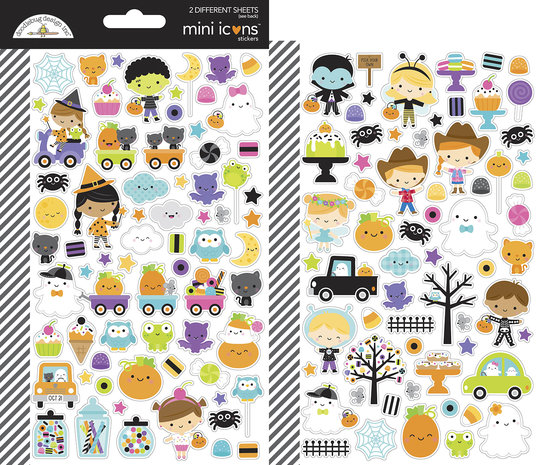 Doodlebug Design Ghost Town Mini Icons Stickers (7048) (DISCONTINUED)