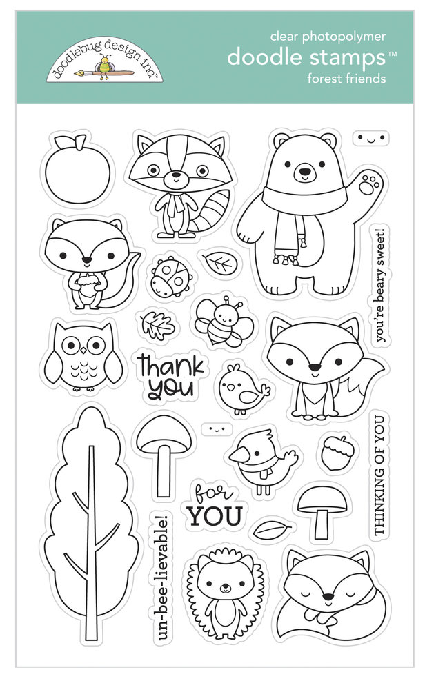 Doodlebug Design Forest Friends Doodle Stamps (6972) (DISCONTINUED)