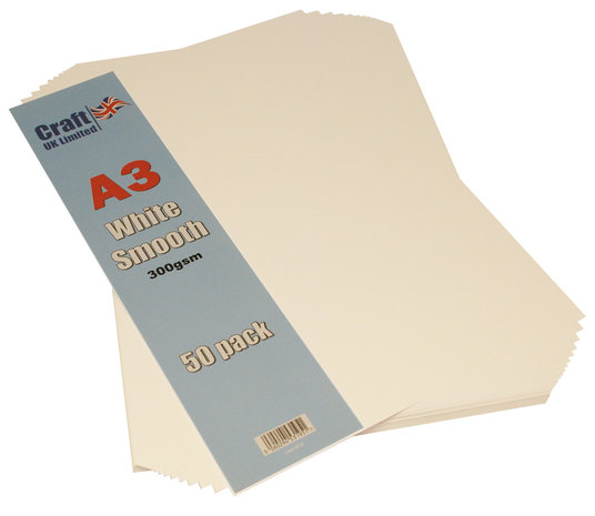 Craft UK Smooth Card A3 White (CUK2010)